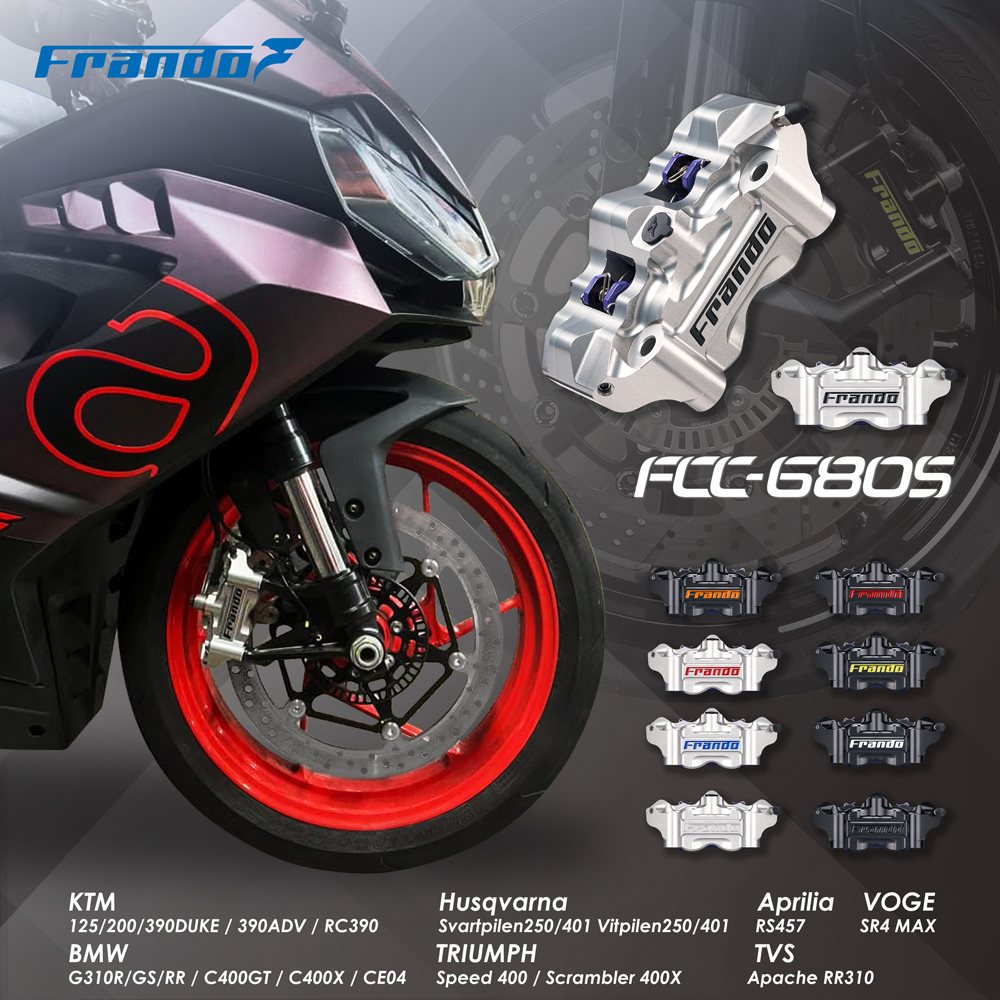 Your Racing Partner in Braking Safety – FCC-680S CNC Radial-Mount 4-Piston Calipers