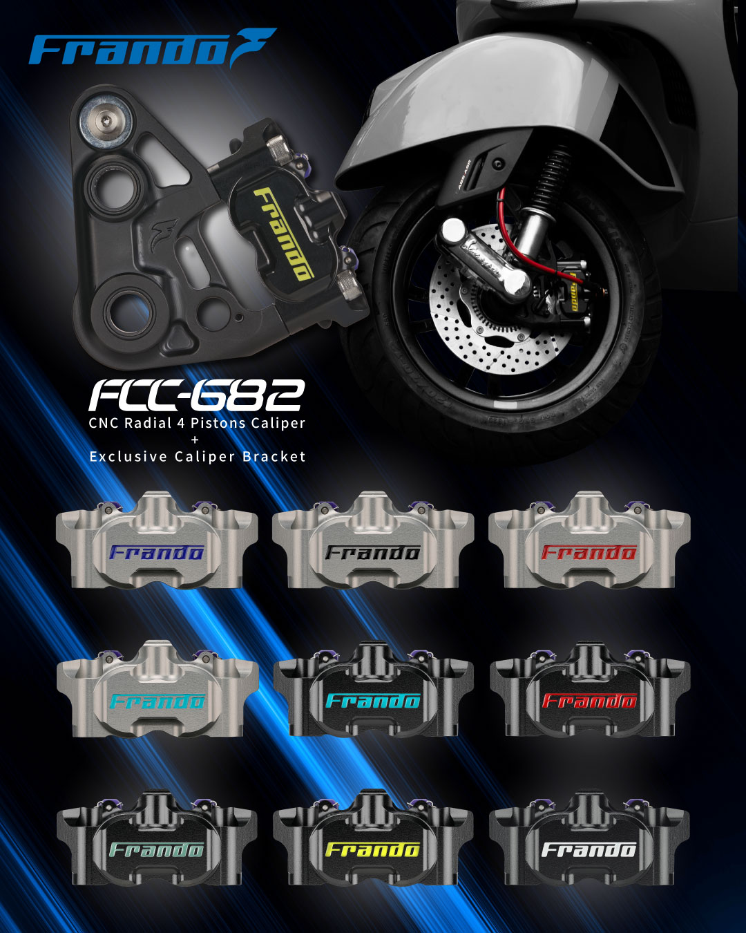 Frando FCC-682 CNC Radial Caliper – Where Bold Design Meets Reliable Braking